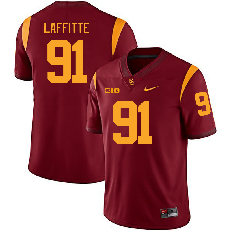 USC Trojans #91 Deijon Laffitte Big 10 Conference College Football Jerseys Stitched Sale-Cardinal